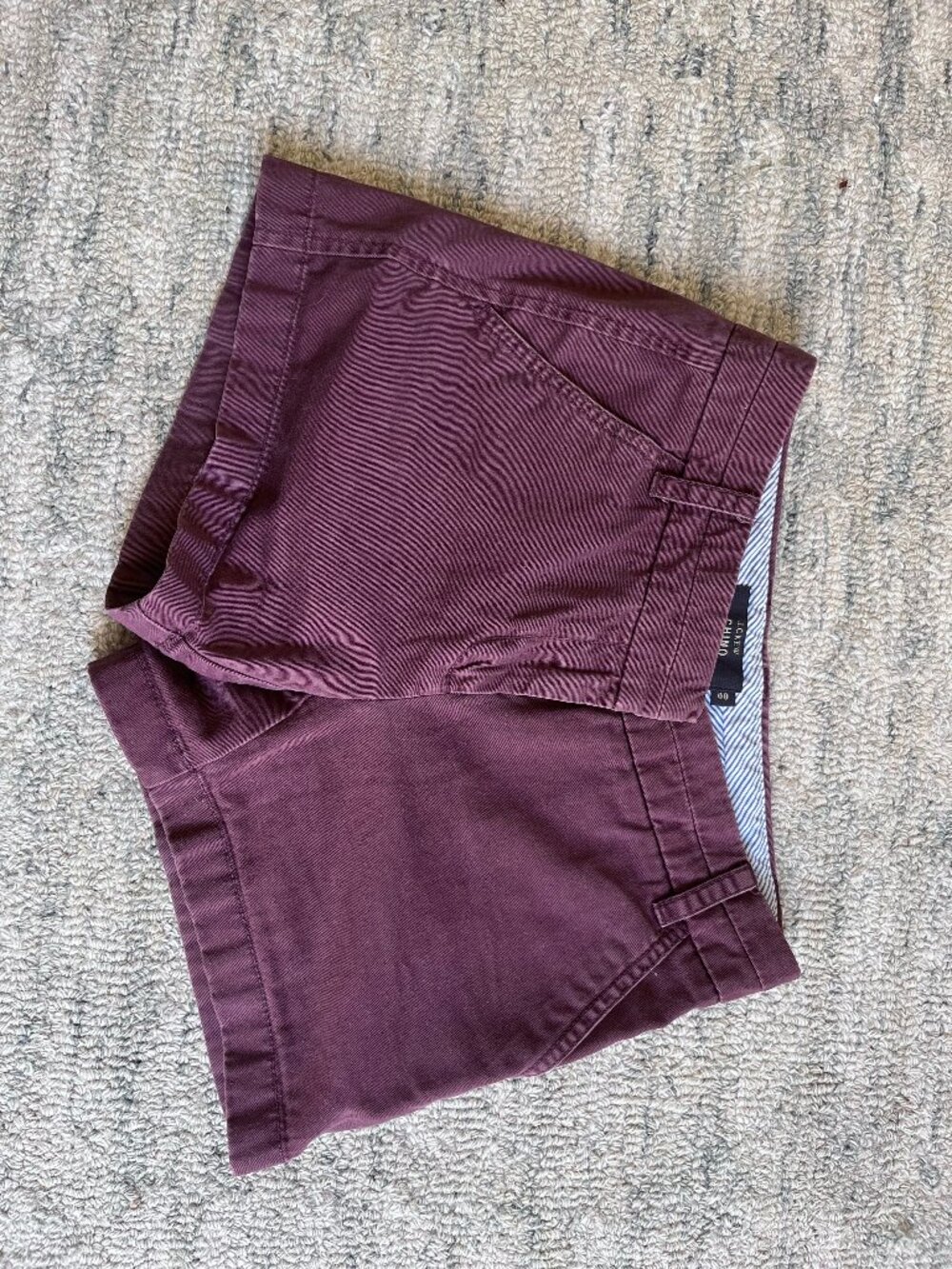 J.Crew plum cotton twill chino shorts
